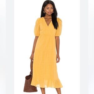 REVOLVE HALIA DRESS IN MARIGOLD HEARTLOOM SZ S NWT